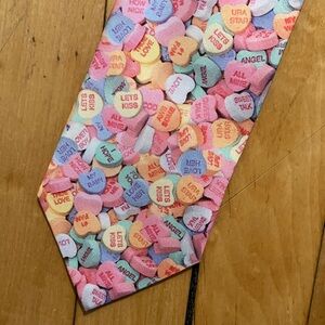 Three Rooker Candy Hearts Valentines Tie